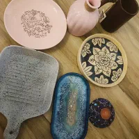 ظروف پذیرایی و تزیینی و جا شمعی و گلدان