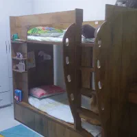 تخت دو طبقه میز تحریر کمد اسباب بازی و جا لباسی