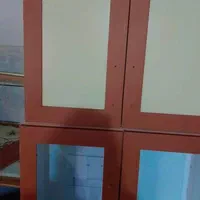 کابینت چوبی تمیز|کتابخانه، شلف، قفسه‌های دیواری|شازند, |دیوار