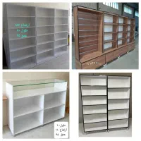 کتابخانه، ویترین و قفسه مغازه،ساخت با قیمت مناسب