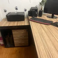 میز کار دو تکه کشودار ،سه طبقه