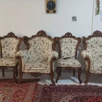 مبل سلطنتی ۹نفره به همراه دومیزعسلی کوچک|مبلمان خانگی و میز عسلی|کرمانشاه, |دیوار