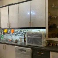 کابینت بدنه گالوانیزه درب هایگلس سینک شیر اهرمی