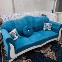 مبل اسپورت فیروزه‌ای ۶ نفره