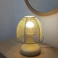 آباژور رومیزی رافیا طرح گنبدی