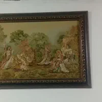 یک تابلو  نخی بزرگ  باتارو پود ابریشم