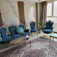 مبل استیل ۹ نفره و میز ناهار خوری