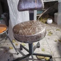 2عدد صندلی گردون استیل معمولی