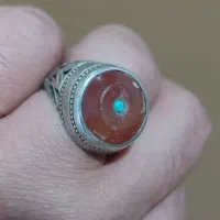 انگشتر مُهره عقیق سرخ یمنی ساسانی