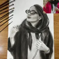 طراحی نقاشی چهره با تخفیف مهرماه|تابلو، نقاشی، عکس|شیراز, شهرک گلدشت حافظ‎|دیوار