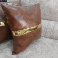 کوسن مبل با رویه چرم اصل|مبلمان خانگی و میز عسلی|اندیشه, اندیشه فاز ۱|دیوار