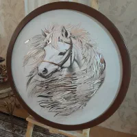 تابلوی اسب آینه کاری شده