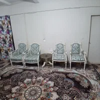 مبل ۹ نفره نیمه استیل به همراه غذاخوری۸نفره|مبلمان خانگی و میز عسلی|تهران, شهرک امام خمینی|دیوار