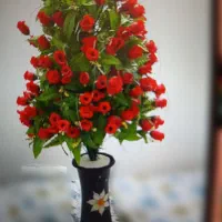کتری روحی آلومینیومی ۵لیتری نو و تعدادی گل|حراج|آبیک, |دیوار