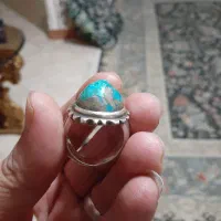 انگشتر فیروزه سنگ و رکاب قدیمی نیشابور