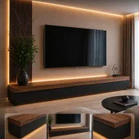 میز دیواری با نصب آسان میز تی وی وال