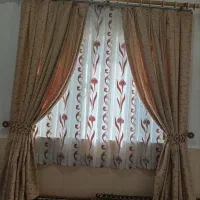 پرده دو لایه یک دَر و یک پنجره