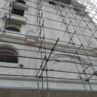 سنگ کاری نما، کف، پله
