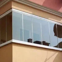 شیشه بالکن ریلی تاشو