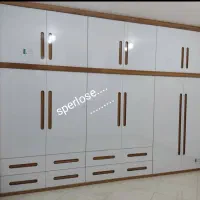 ساخت کمد کابینت درب چوبی بصورت نقد وچک|جاکفشی، کمد، دراور|شهرکرد, |دیوار