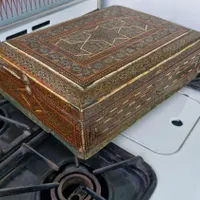صندوق سرخاب سفیداب خاتم عتیقه آنتیک