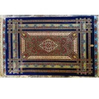 فرش ذرع و نیم ابریشم طبیعی دست بافت|فرش|اصفهان, کوی شهید کشوری|دیوار