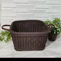 سبد حصیری دست بافت جنس ضخیم وپرکاربرد