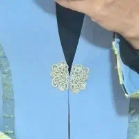 سگک یا قزن مجلسی دستبافت جلوی مانتو