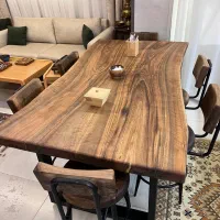 تولید میز نهار خوری چوب گردو میز روستیک|میز و صندلی غذاخوری|چهاردانگه (تهران), |دیوار