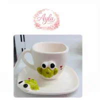 فنجان و نعلبکی سرامیکی طرح دار