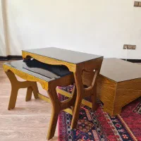 ۲ دست ست میز جلو مبلی سفید و قهوه ای در حد نو|مبلمان خانگی و میز عسلی|شاهین‌شهر, چمران|دیوار