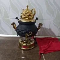 فروش سماور ۶ لیتر ماه نگار با قوری ترموکوبل دار|سماور، چایساز، قهوهساز|شبستر, |دیوار