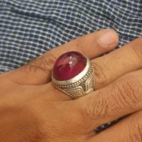 انگشتر نقره یاقوت