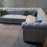 مبل ال چستر همراه با پاف|مبلمان خانگی و میز عسلی|مشکیندشت, |دیوار