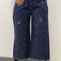 شلوار واید نگینی