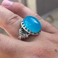 انگشتر نقره عقیق آبی عین الحر
