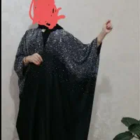 عبا مجلسی ساتن سیلک خارجی فول نگین نصف قیمت بازار