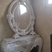 آیینه و کنسول و شمعدان فایبر گلاس سلطنتی  و شیک