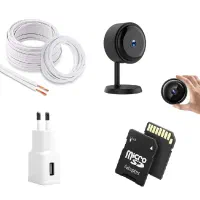 پکیج دوربین مداربسته مخفی شنود دار (اماده نصب)