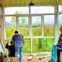 پنجره دوجداره upvc توری پلیسه نارمک