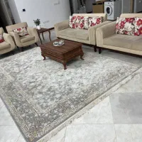 مبل راحتی 7 نفره با میز جلو مبلی چوبی