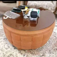 میز جلو مبل در حد نو با شیشه