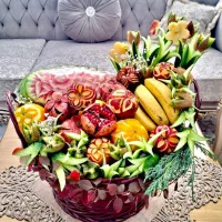 یلدایی عروس حکاکی هندوانه و میوه ارایی|خدمات پذیرایی، مراسم|کاشان, دشت چال|دیوار