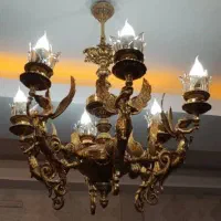 لوستر فرشته دو عدد،پنج شاخه،شش شاخه برنجی روکش طلا