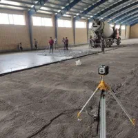 بتن ریزی سقف،محوطه .. با ماله پروانه و تراز لیزری