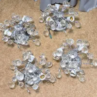 ۴ عدد لوستر کریستالی سقفی