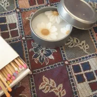 شمع وارمر، استوانه، بابونه|صنایع دستی و سایر لوازم تزئینی|اصفهان, الهیه|دیوار