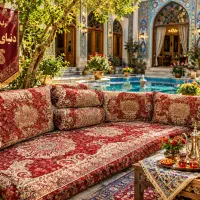 سرویس پشتی ترمه شاه نشین مدل پاسارگاد