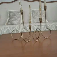 شمعدان ب همراه ۴ شمع کریستالی