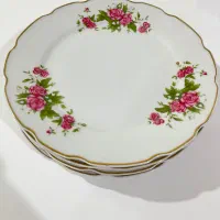 بشقاب گل سرخی قدیمی